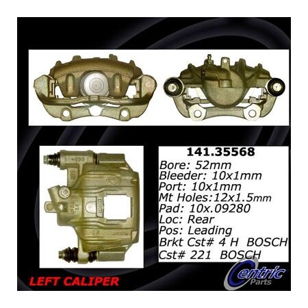 Centric Semi-Loaded Brake Caliper, Parts, 141.35568 141.35568